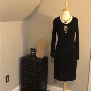 Garnet Hill Little Black Sweater Dress